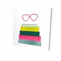 Begin Home Decor 16 x 16 in. Heart Shape Glasses with Books-Print on Canvas 2080-1616-MI7